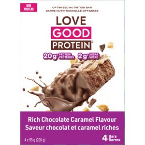 Love Good Foods Chocolate Caramel Protein Bar 4pk