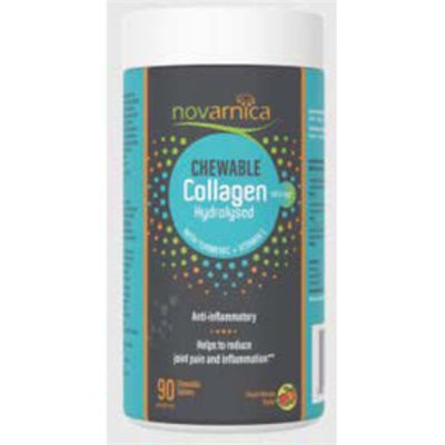 Novarnica Chewable Collagen anti-inflammatory Peach and Mango flavor 90un