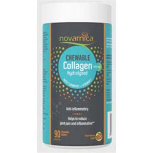 Novarnica Chewable Collagen anti-inflammatory Peach and Mango flavor 90un