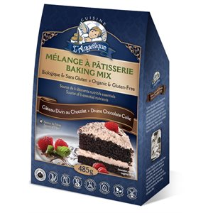 Cuisine L'Angélique Mélange Gateau Divin Chocolat Bio 485g