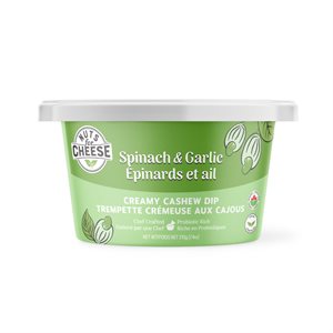 Nuts For Cheese Trempette Crémeuse Épinards Et Ail Biologique 210G