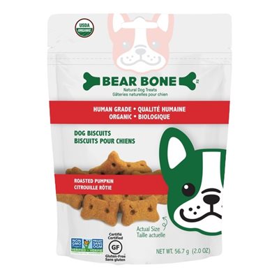 Bear Bone Organic Roasted Pumpkin Dog Treat 56.7g