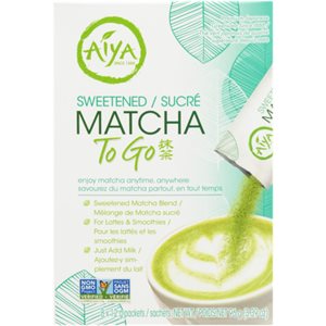 Aiya Matcha to Go Sweetened 8 Packets x 12 g (96 g) 96g