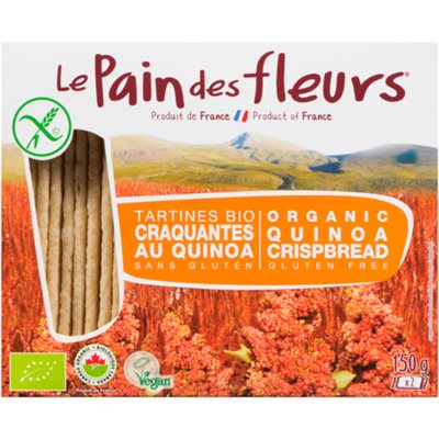 Le Pain des Fleurs Tartines Bio Craquantes au Quinoa 150 g