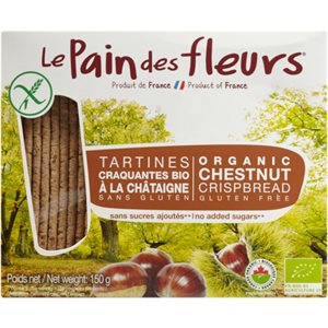 Le Pain des Fleurs Organic Chestnut Crispbread 75 x 2 (150 g) 