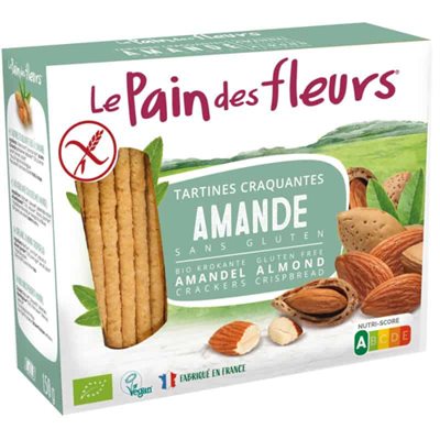 Pain des Fleurs Tartines Craquantes Bio À L’Amande 150g