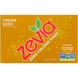 Zevia Soda Zéro Calorie Soda Mousse 6 Canettes x 355 ml