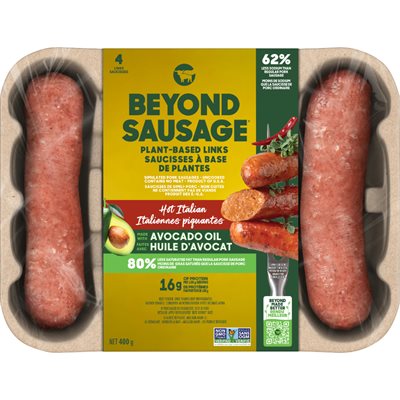 Beyond Sausage- saucisses de simili-porc italiennes piquantes 400g