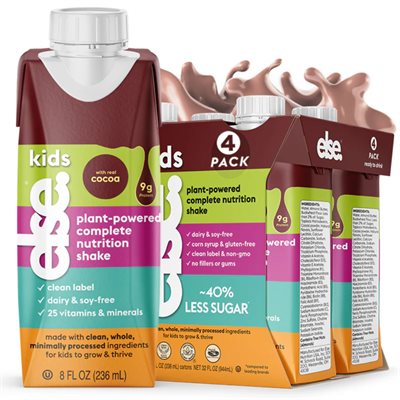 ELSE NUTRITION ELSE Kids Plant-Powered Complete Nutrition Supplement Ready to Drink Cocoa 4x236mL