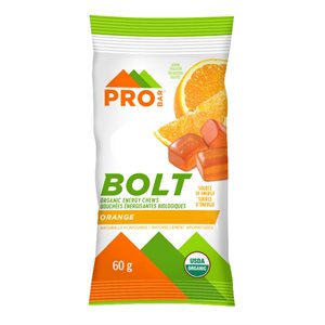 Pro Bar BOLT Bouchées énergétiques Biologiques Orange
