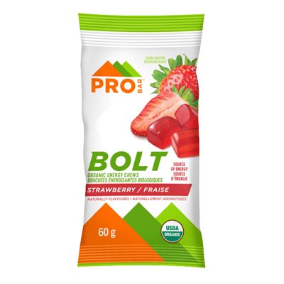 Pro Bar BOLT Bouchées énergetiques Biologiques Fraise