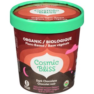 Cosmic Bliss organic vegan ice cream Dark Chocolate