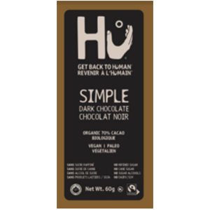 Hu Simple Chocolat Noir Biologique 70% 60G