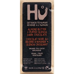 Hu Chocolat Noir Biologique Au Beurre D'Amande + Quinoa Croquant 60Gr