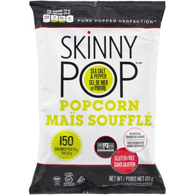 Skinny Pop Sea Salt & Pepper Popcorn 125 g 