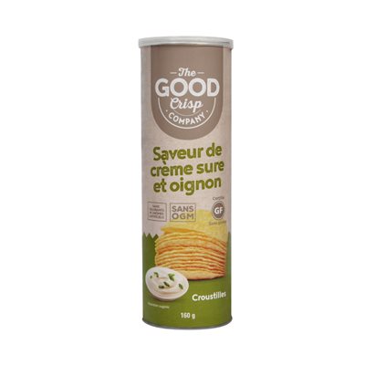 The Good Crisp Croustillants de Pomme de terre Crème sure et oignon 160g