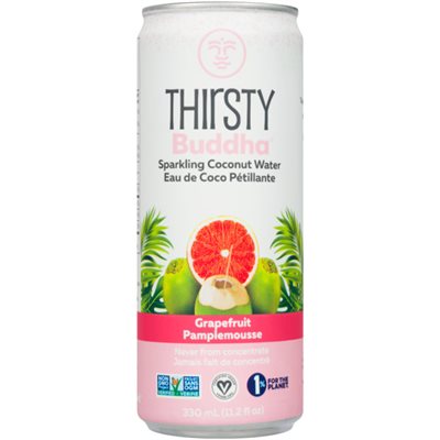 Thirsty Buddha Eau De Noix De Coco Gazéifiée - Saveur De Pamplemousse