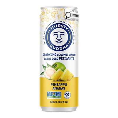 Thirsty Buddha Eau De Noix De Coco Gazéifiée - Saveur D'Ananas