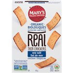 Mary's Organic Crackers Real Thin Crackers Craquelins Sel de Mer Biologiques 142 g
