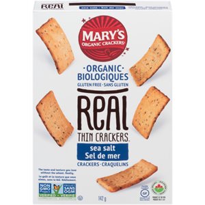 Mary's Organic Crackers Real Thin Crackers Sea Salt Organic 142 g 142g