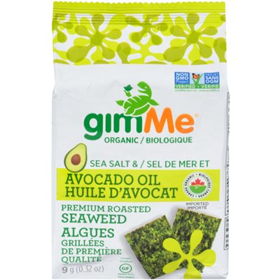 gimMe Organic Premium Roasted Seaweed Sea Salt & Avocado Oil 9 g 9g