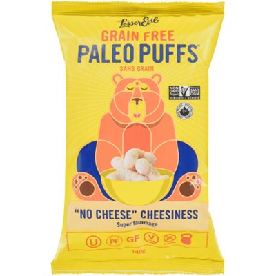 LesserEvil Paleo Puffs Super Fauxmage Sans Grain 140 g