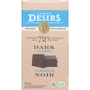 Flagrants Desirs Dark Chocolate Classic Organic 100 g 100g