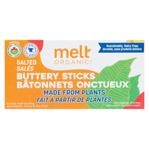 Melt Beurre à Base de Plantes Bâtonnets de Beurre Végétalien Quatre Bâtonnets 454 g