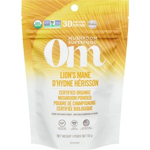 Om Organic Lion's Mane Mushroom Powder 60g