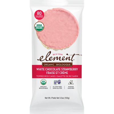 ELEMENT STRAWBERRY CREAM TOPPED RICE CAKE 100g