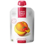 Love Child Organics Purée Biologique Bananes Fraises Pêches 6 Mois + 128 ml