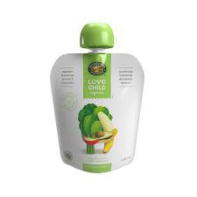 Love Child Organics Purée Biologique Pommes, Bananes, épinards, Avocat 6 Mois+ 128 ml