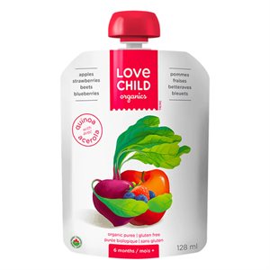 Love Child Organic Apple Strawberry Beet Blueberry Puree 128ml