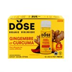 Dose Shot Immunité Gingembre Et Curcuma Bio 12X60Ml