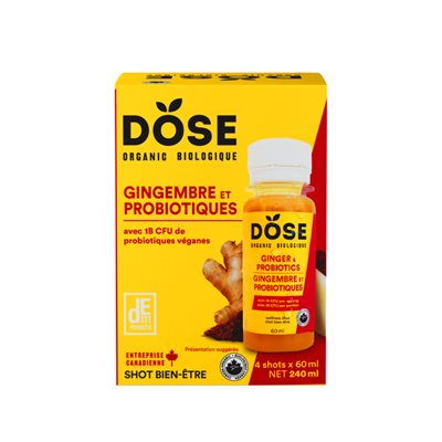 Dose Digestion With Probiotics, Ginger And Rooibos Tea 4X60Ml