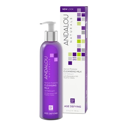 Andalou Naturals Lait nettoyant probiotique anti-âge à l'abricot