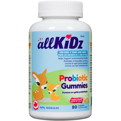allKiDz Probiotic Gummies Yogurt Flavour 80 Gummies 80U