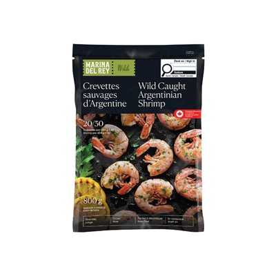Marina Del Rey Crevettes Sauvages Crues D'Argentine 20 / 30 800G