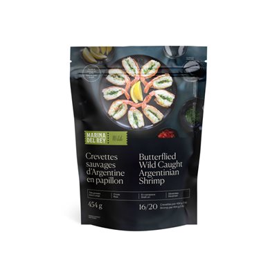 Marina Del Rey Crevettes Sauvages D'Argentine En Papillon 16 / 20 454G