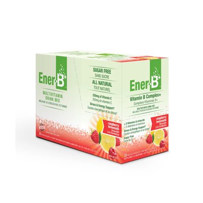 ENER-B+ LIMONADE FRAMBOISE BOITE DE 30 SACHETS