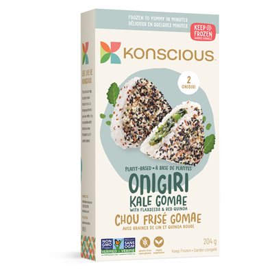 KONSCIOUS FOODS ONIGIRI À BASE DE PLANTES GOMA KALE 204G  