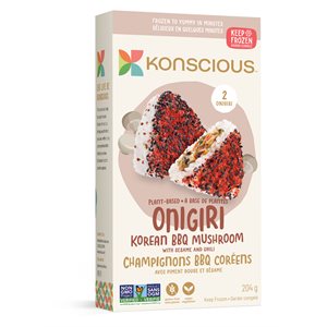 KONSCIOUS FOODS CHAMPIGNON BARBECUE CORÉEN ONIGIRI À BASE DE PLANTES 204G  