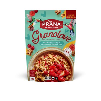 Prana Granolove Céréales Granola Croquant de petits fruits biologique 750g