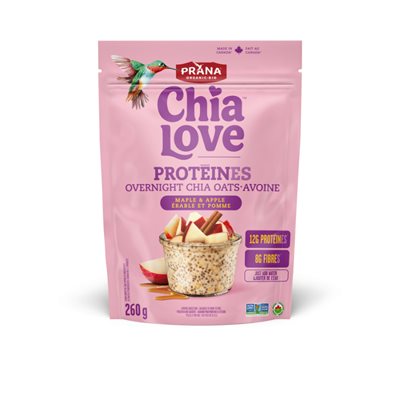 Prana Organic Overnight Oats with Chia -Maple and Apple Flavor 260g