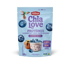 Prana Organic Overnight Oats with Chia -Blueberry Muffin Flavor 260g