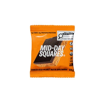 Mid-Day Squares Peanut Butta functional chocolate bar 33G