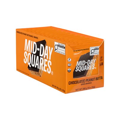 Mid-Day Squares Peanut Butta functional chocolate bar 12x33G
