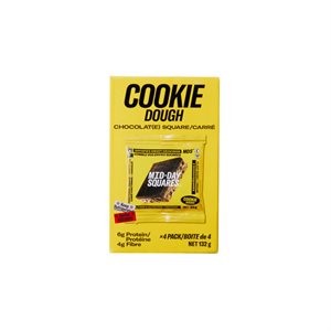 Mid Day Squares Cookie Dough functional chocolate bar 4 Pack 