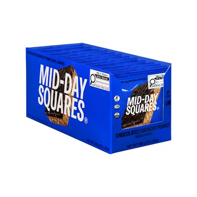 Mid Day Squares Crunchy Peanut functional chocolate bar 12x33g