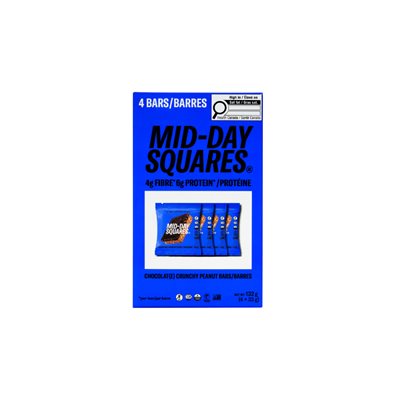 Mid Day Squares Crunchy Peanut functional chocolate bar 4x33g
